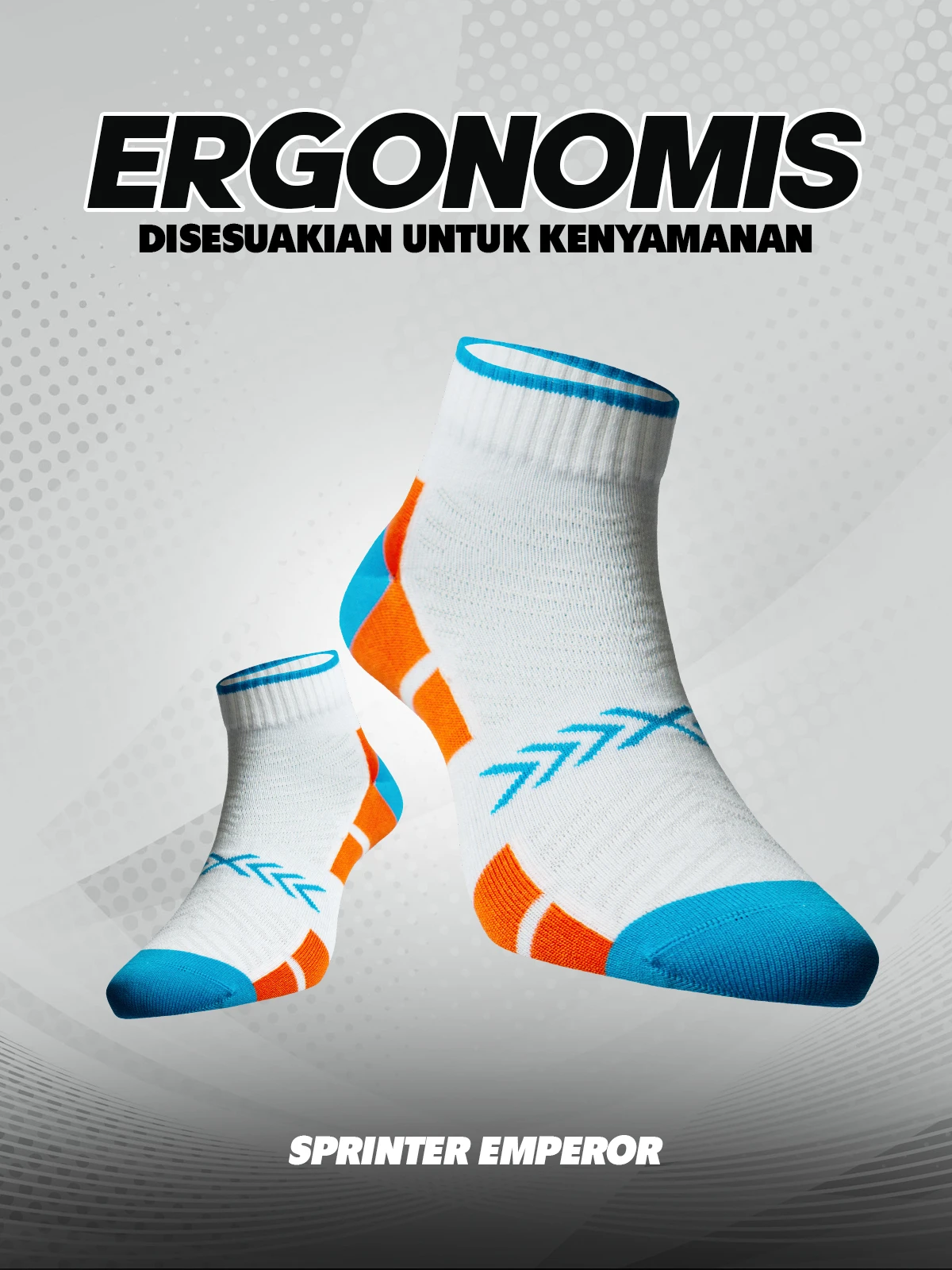 Kaos Kaki Casual Sprinter Emperor - Breathable Premium Socks