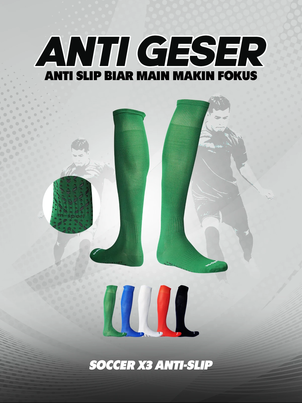 Kaos Kaki Soccer - Polos Panjang - X3